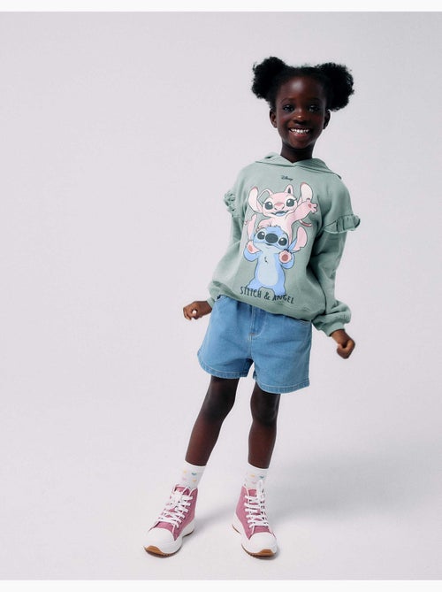 Sweat en coton peigné à capuche et imprimé Stitch & Angel - Kiabi Sweat en coton peigné à capuche et imprimé Stitch & Angel - Kiabi