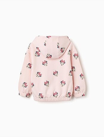 Sweat en coton peigné à capuche et motif Minnie