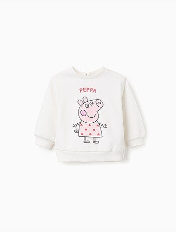 Sweat en coton peigné à imprimé Peppa Pig