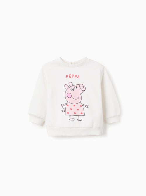 Sweat en coton peigné à imprimé Peppa Pig - Kiabi