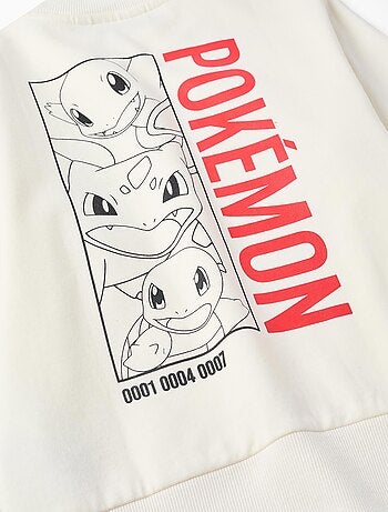 Sweat en coton peigné à imprimé Pokémon