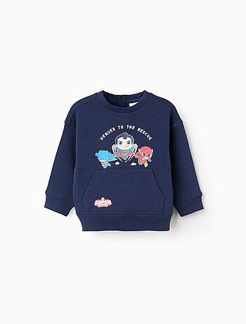 Sweat en coton peigné à imprimé Super Friends