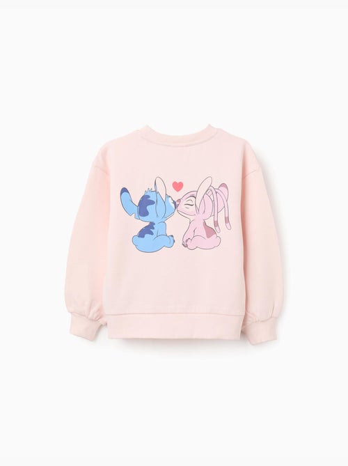 Sweat en coton peigné à imprimés Stitch et Angel - Kiabi