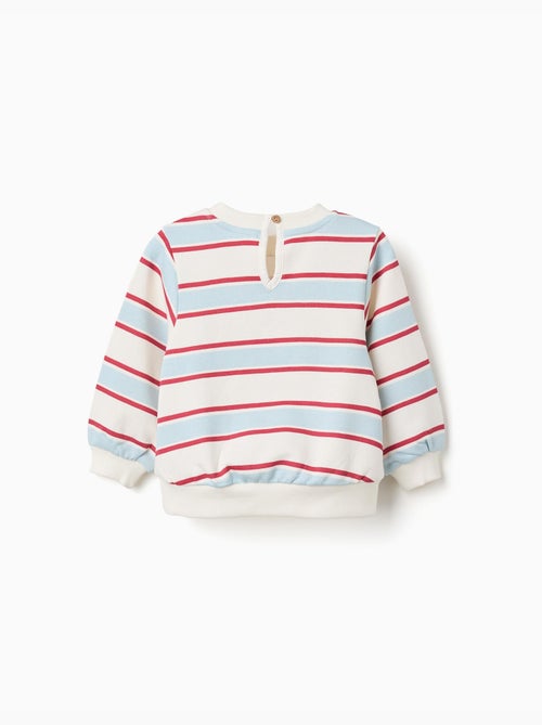 Sweat en coton peigné à rayures avec minnie - Kiabi