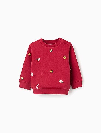 Sweat en coton peigné avec broderie de Noël