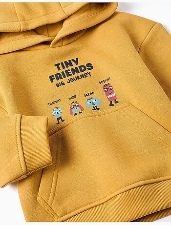 Sweat en coton peigné avec capuche et imprimé Tiny Friends