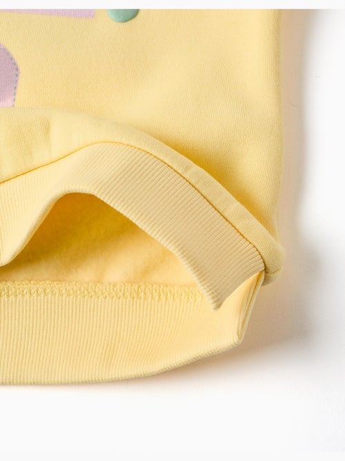 Sweat en coton peigné avec cœurs imprimés - Kiabi
