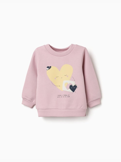 Sweat en coton peigné avec cœurs imprimés - Kiabi Sweat en coton peigné avec cœurs imprimés - Kiabi