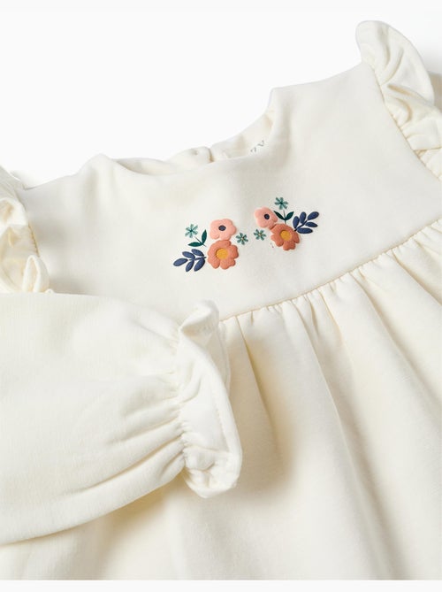 Sweat en coton peigné avec fleurs en relief - Kiabi Sweat en coton peigné avec fleurs en relief - Kiabi