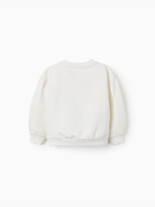 Sweat en coton peigné avec fleurs en relief - Kiabi Sweat en coton peigné avec fleurs en relief - Kiabi