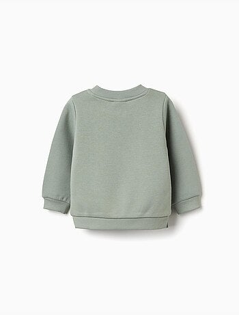 Sweat en coton peigné avec fleurs et cœurs