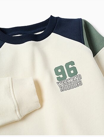 Sweat en coton peigné avec imprimé 96
