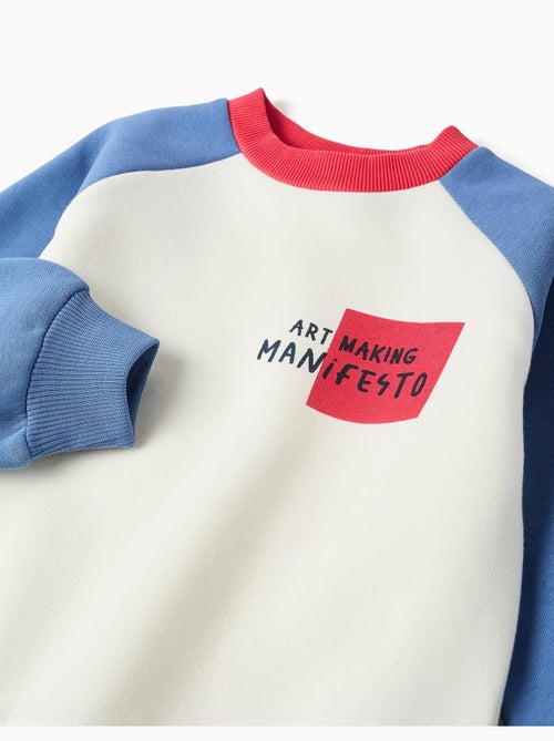 Sweat en coton peigné avec imprimé art manifesto - Kiabi Sweat en coton peigné avec imprimé art manifesto - Kiabi