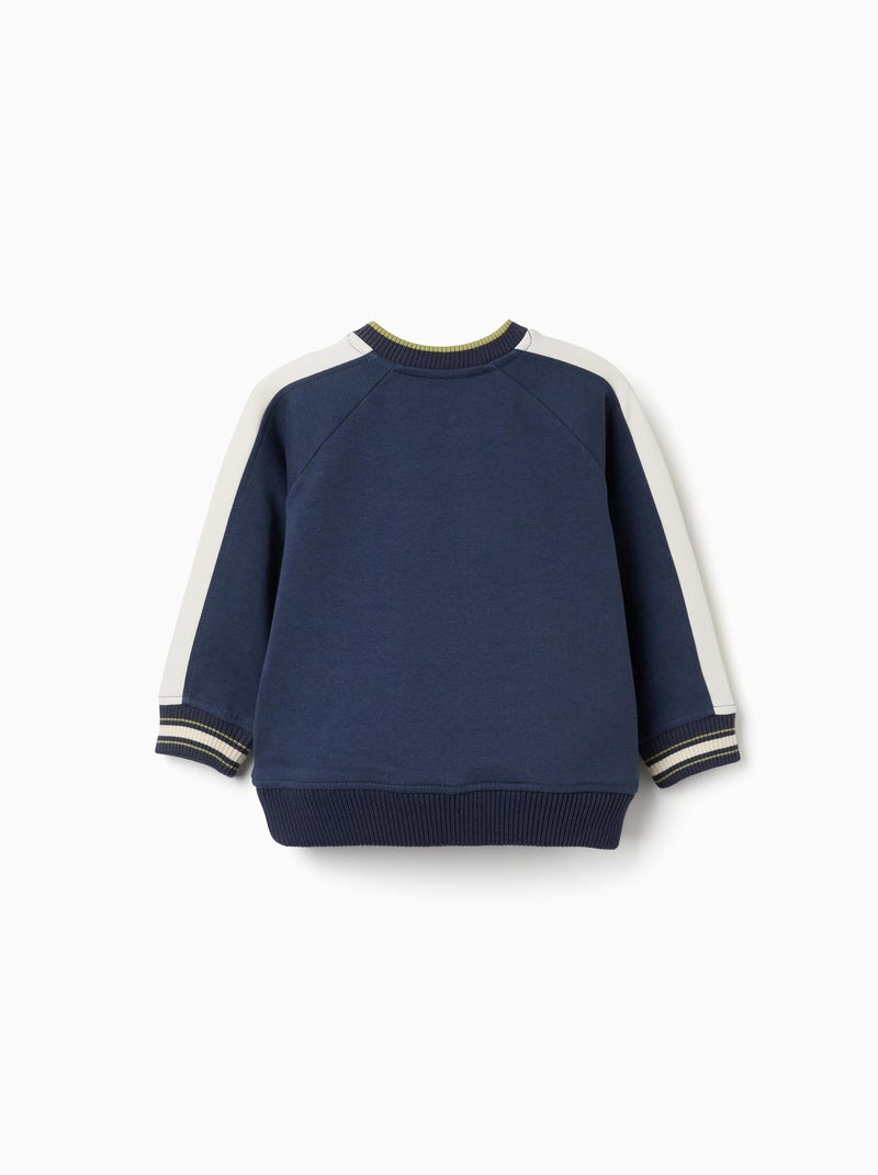 Sweat en coton peigné avec imprimé clay horse Bleu foncé - Kiabi