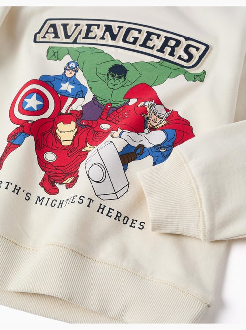 Sweat en coton peigné avec imprimé en relief Avengers - Kiabi Sweat en coton peigné avec imprimé en relief Avengers - Kiabi