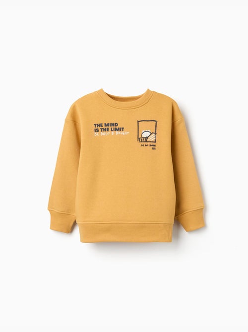 Sweat en coton peigné avec imprimé en relief - Kiabi Sweat en coton peigné avec imprimé en relief - Kiabi
