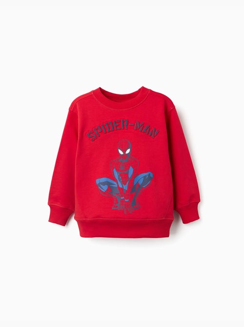 Sweat en coton peigné avec imprimé en relief Spider-Man - Kiabi Sweat en coton peigné avec imprimé en relief Spider-Man - Kiabi
