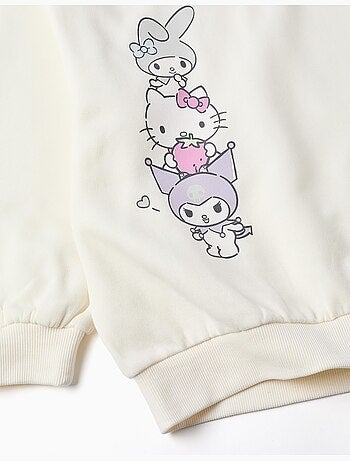 Sweat en coton peigné avec imprimé hello kitty