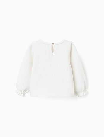 Sweat en coton peigné avec imprimé lapin de Noël