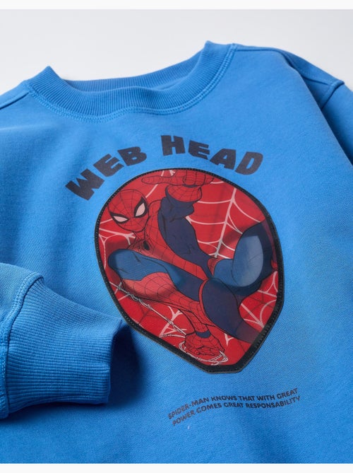 Sweat en coton peigné avec imprimé lenticulaire Spider-Man - Kiabi Sweat en coton peigné avec imprimé lenticulaire Spider-Man - Kiabi
