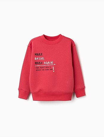 Sweat en coton peigné avec imprimé my home