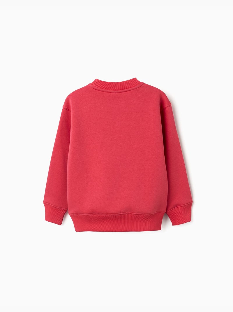 Sweat en coton peigné avec imprimé make again Rouge - Kiabi