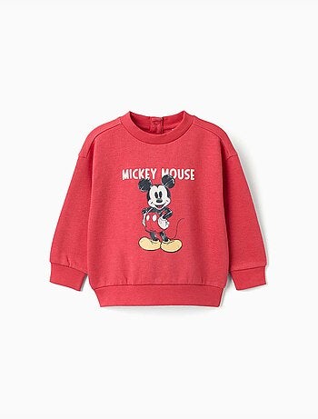 Sweat en coton peigné avec imprimé mickey