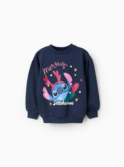 Sweat en coton peigné avec imprimé Stitch - Kiabi