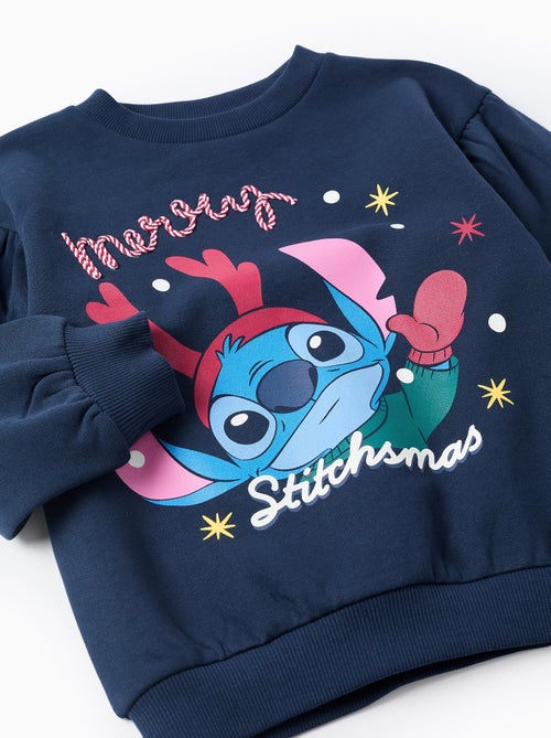 Sweat en coton peigné avec imprimé Stitch - Kiabi