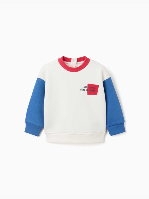 Sweat en coton peigné avec imprimé sur la poitrine - Kiabi Sweat en coton peigné avec imprimé sur la poitrine - Kiabi