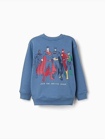 Sweat en coton peigné avec imprimés Justice League
