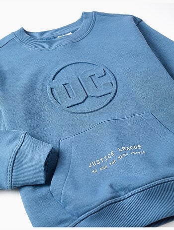 Sweat en coton peigné avec imprimés Justice League