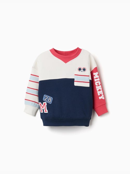 Sweat en coton peigné avec imprimés mickey - Kiabi