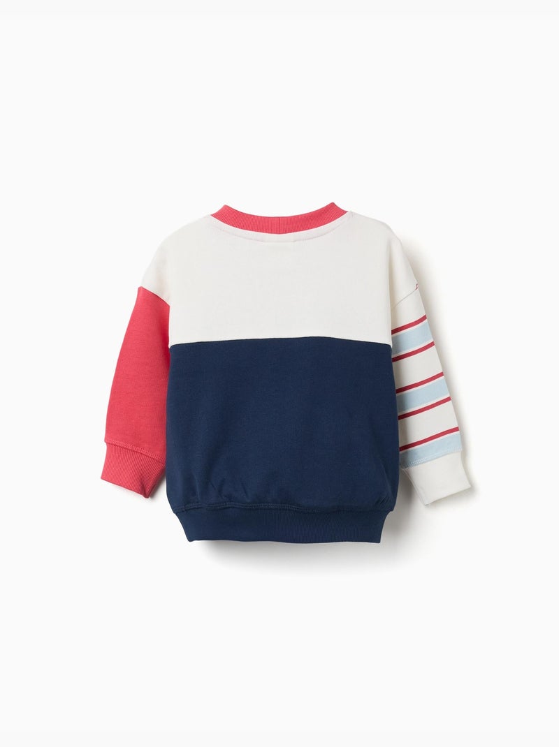 Sweat en coton peigné avec imprimés mickey Bleu foncé - Kiabi