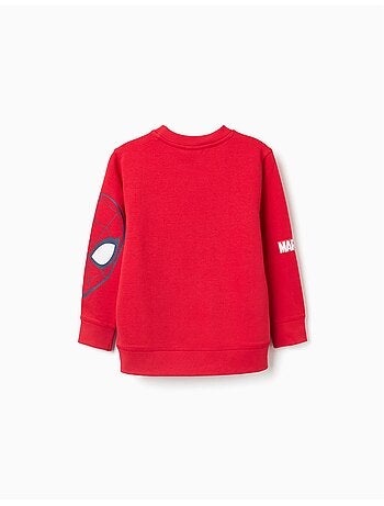 Sweat en coton peigné avec imprimés Spider-Man