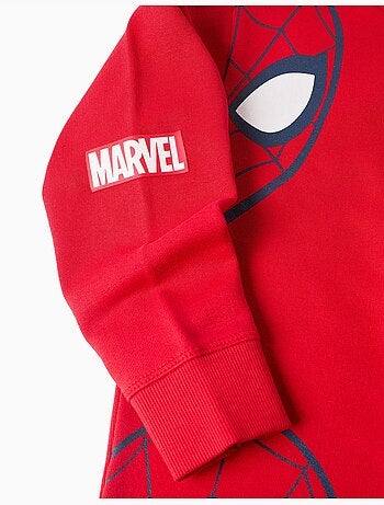 Sweat en coton peigné avec imprimés Spider-Man