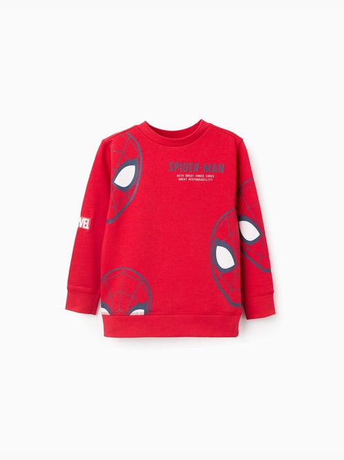 Sweat en coton peigné avec imprimés Spider-Man - Kiabi