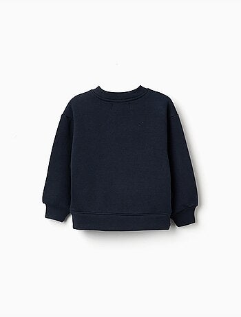 Sweat en coton peigné avec motif art et nature
