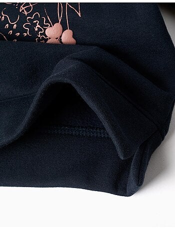 Sweat en coton peigné avec motif art et nature