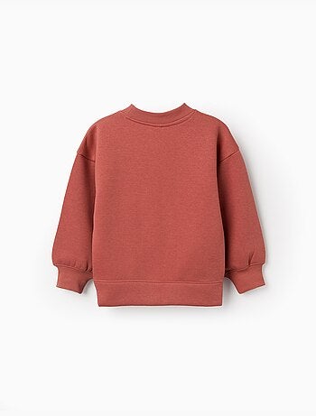 Sweat en coton peigné avec motif art et nature