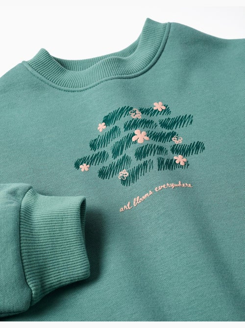 Sweat en coton peigné avec motif art et nature - Kiabi Sweat en coton peigné avec motif art et nature - Kiabi