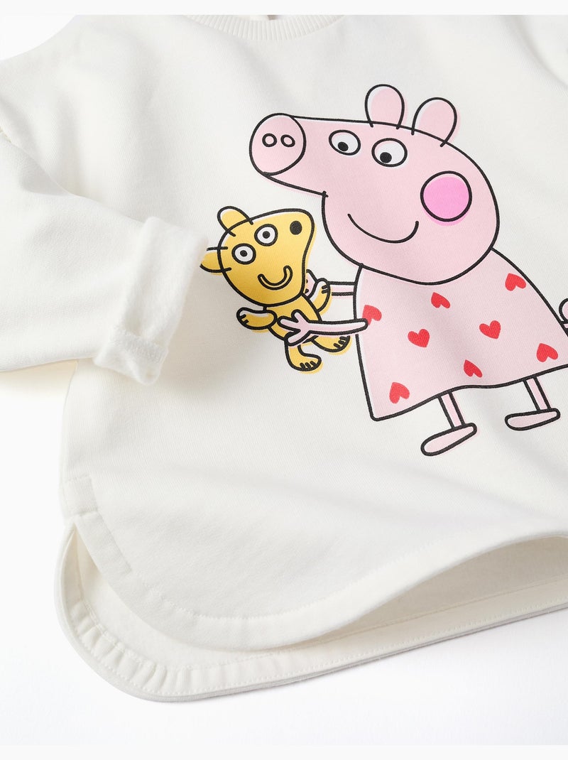 Sweat en coton peigné Peppa Pig + legging Rose clair - Kiabi