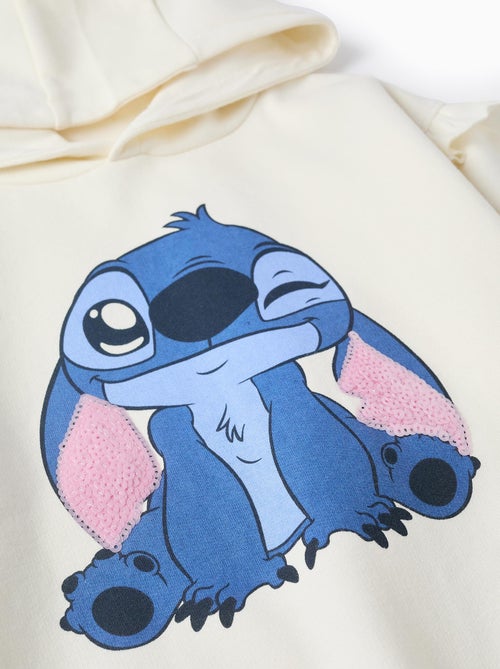 Sweat en coton polyester peigné avec Capuche et Paillettes Lilo et Stitch - Kiabi