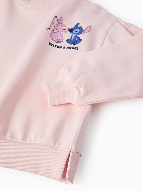 Sweat en coton polyester peigné avec Imprimé au Dos Lilo et Stitch - Kiabi