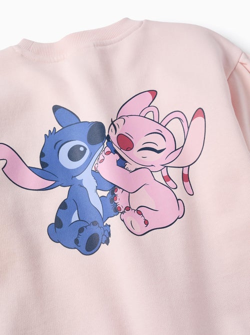 Sweat en coton polyester peigné avec Imprimé au Dos Lilo et Stitch - Kiabi