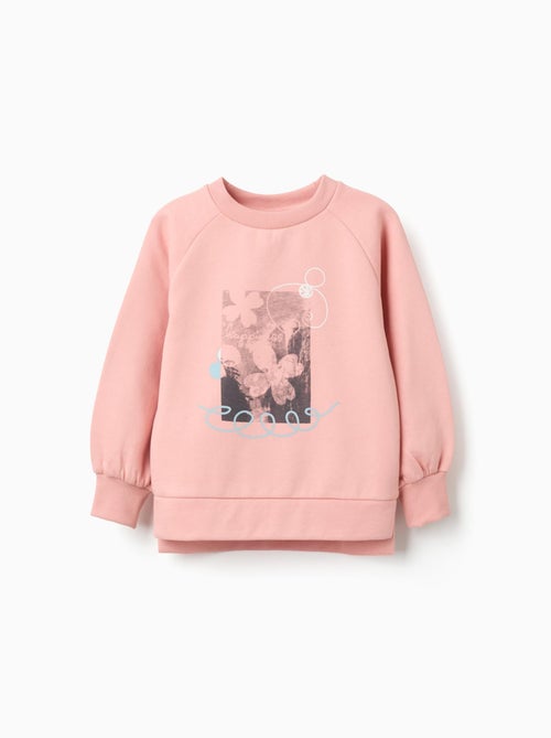 Sweat en coton polyester peigné avec Imprimé en Relief - Kiabi