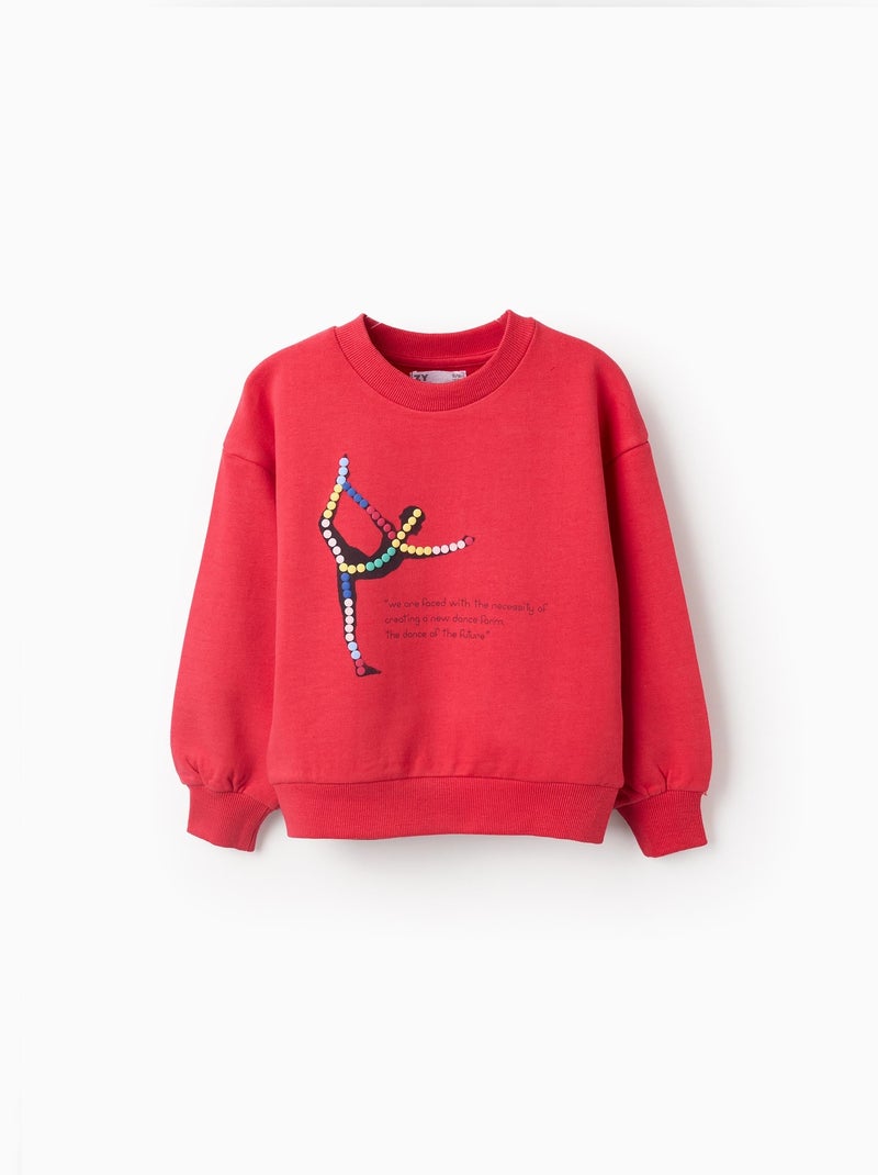 Sweat en Coton Snoopy & Woodstuck Rouge - Kiabi