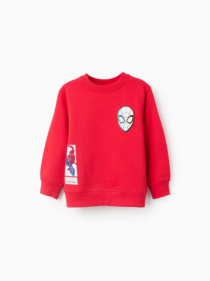 Sweat en Coton Spider-Man Rouge - Kiabi