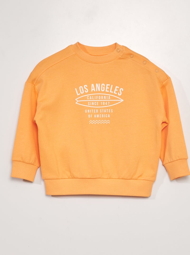 Sweat en french terry - So Easy Orange - Kiabi