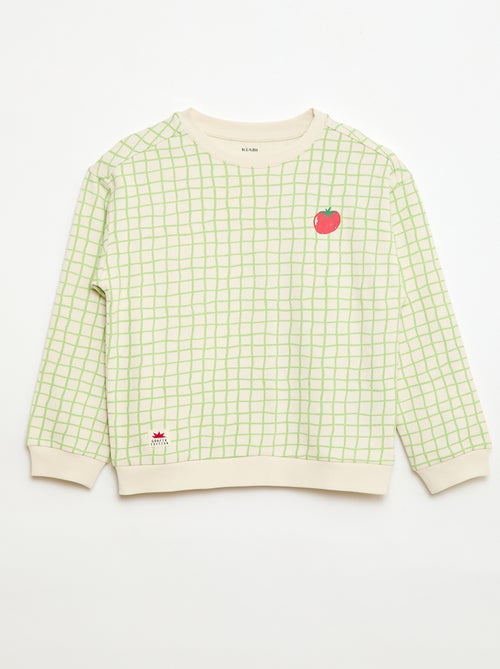 Sweat en French Terry à motif - Kiabi